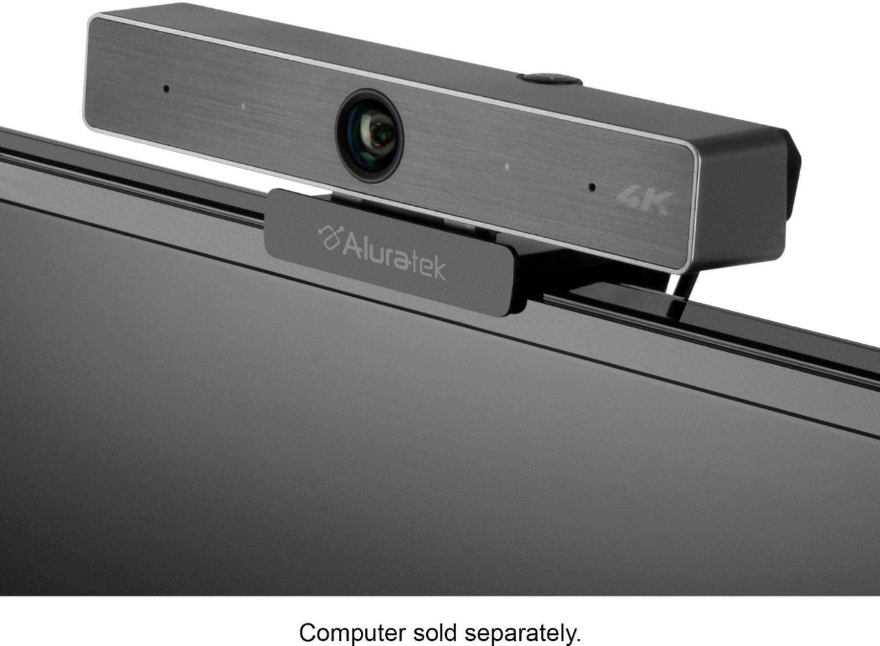Alt View 12. Aluratek - 4K Ultra HD Live Broadcast Webcam - Black and Brushed Silver.