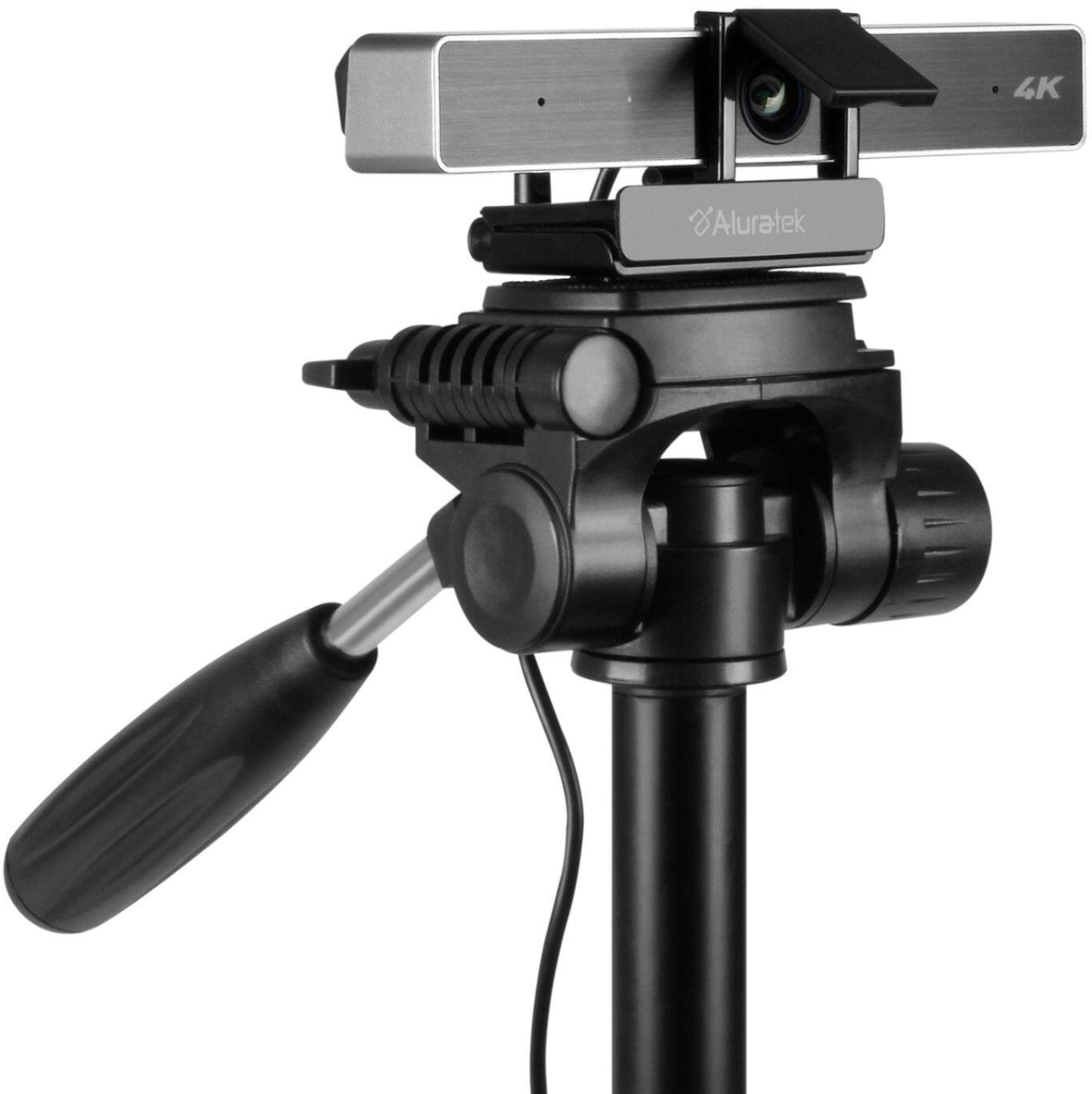 Alt View 16. Aluratek - 4K Ultra HD Live Broadcast Webcam - Black and Brushed Silver.