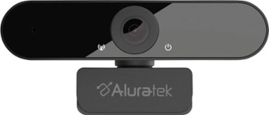 Aluratek - HD 1080 Webcam with Microphone - Black - Front_Zoom