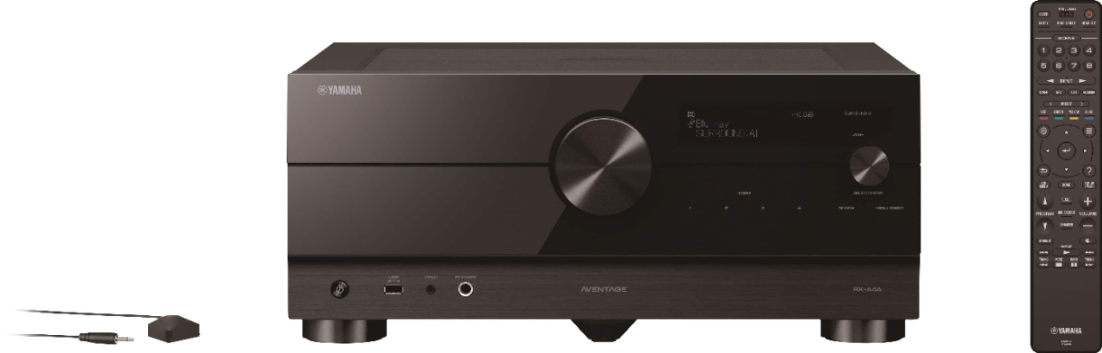 Front. Yamaha - AVENTAGE RX-A4A 110W 7.2-Channel AV Receiver with 8K HDMI and MusicCast - Black.