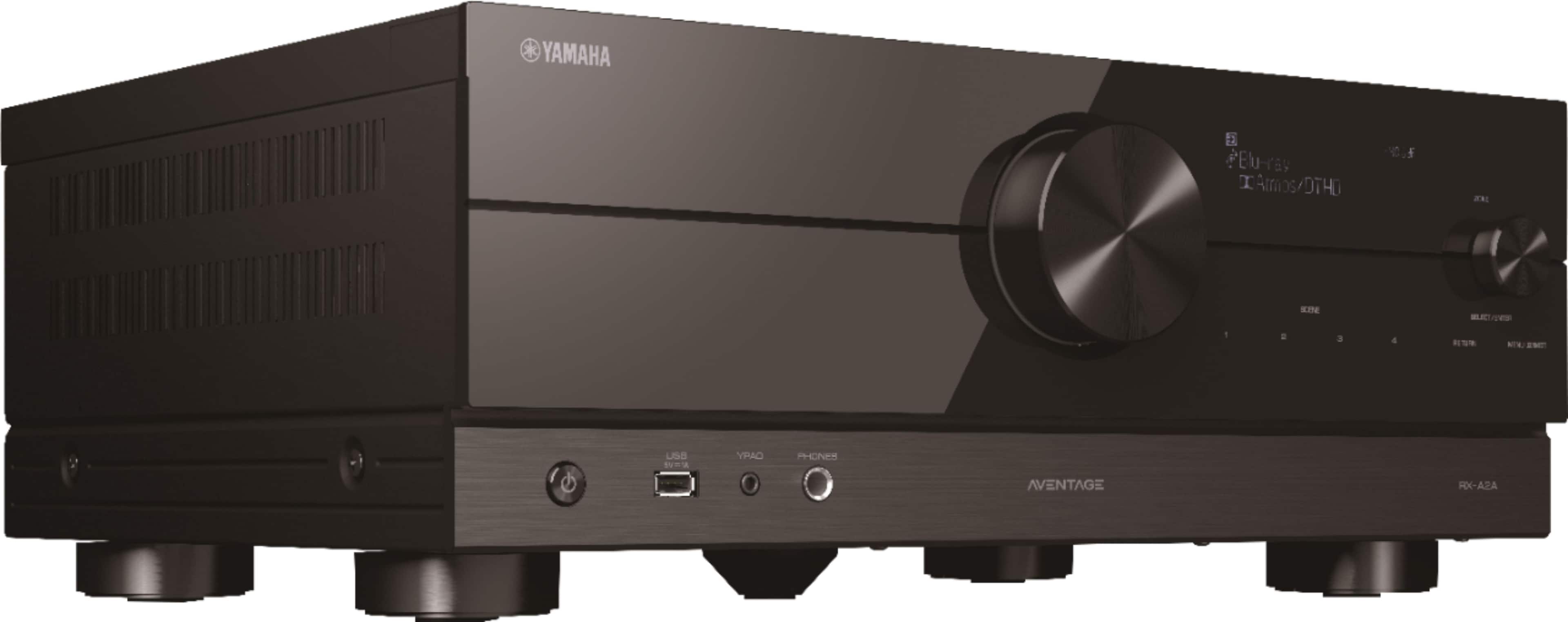 Angle. Yamaha - AVENTAGE RX-A2A 100W 7.2-Channel AV Receiver with 8K HDMI and MusicCast - Black.