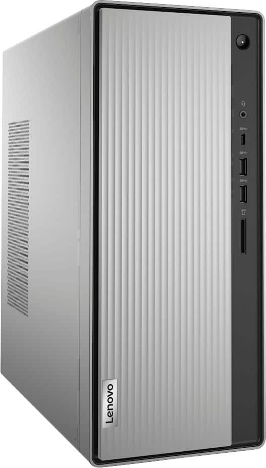 Angle View: Lenovo - IdeaCentre 5i Desktop - Intel Core i7 - 12GB Memory - 1TB Hard Drive - Mineral Grey