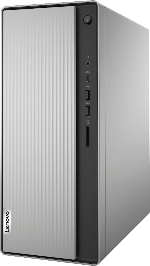 Left View: Lenovo - IdeaCentre 5i Desktop - Intel Core i7 - 12GB Memory - 1TB Hard Drive - Mineral Grey