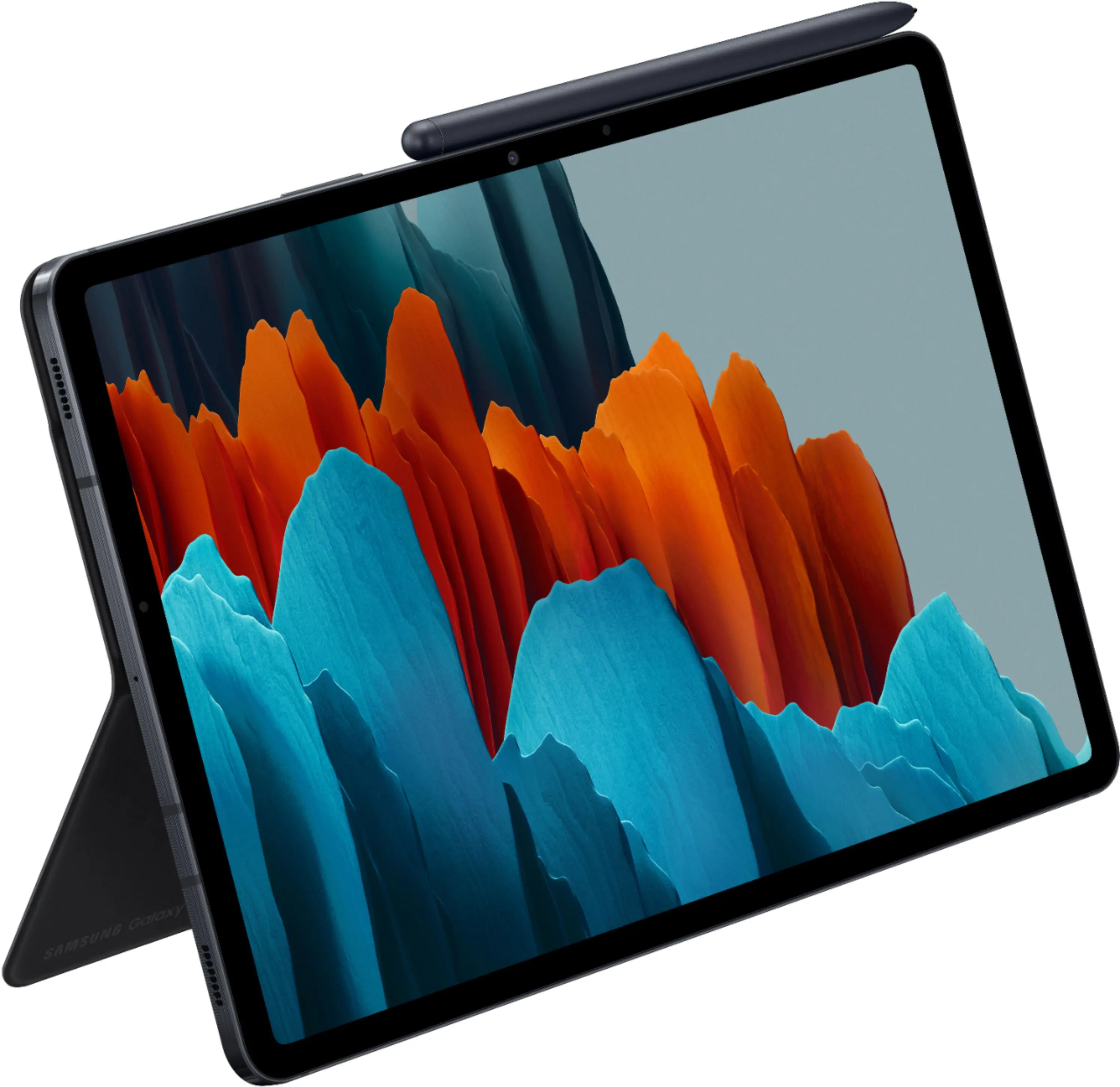 Alt View 17. Samsung - Galaxy Tab S8, Tab S7 Book Cover Keyboard - EF-DT870UBEGUJ - Black.