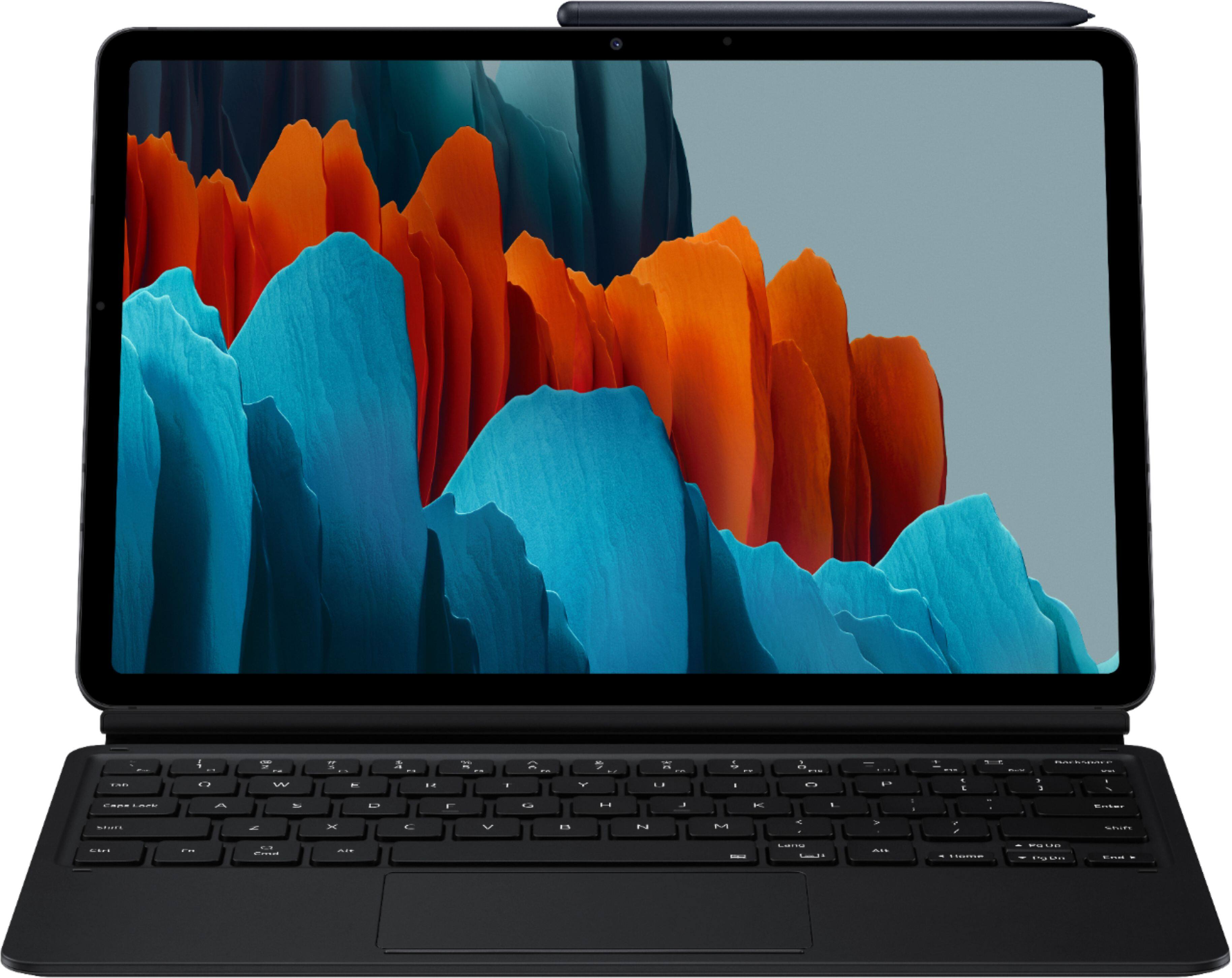 Alt View 13. Samsung - Galaxy Tab S8+, Tab S7+ Book Cover Keyboard - EF-DT970UBEGUJ - Black.