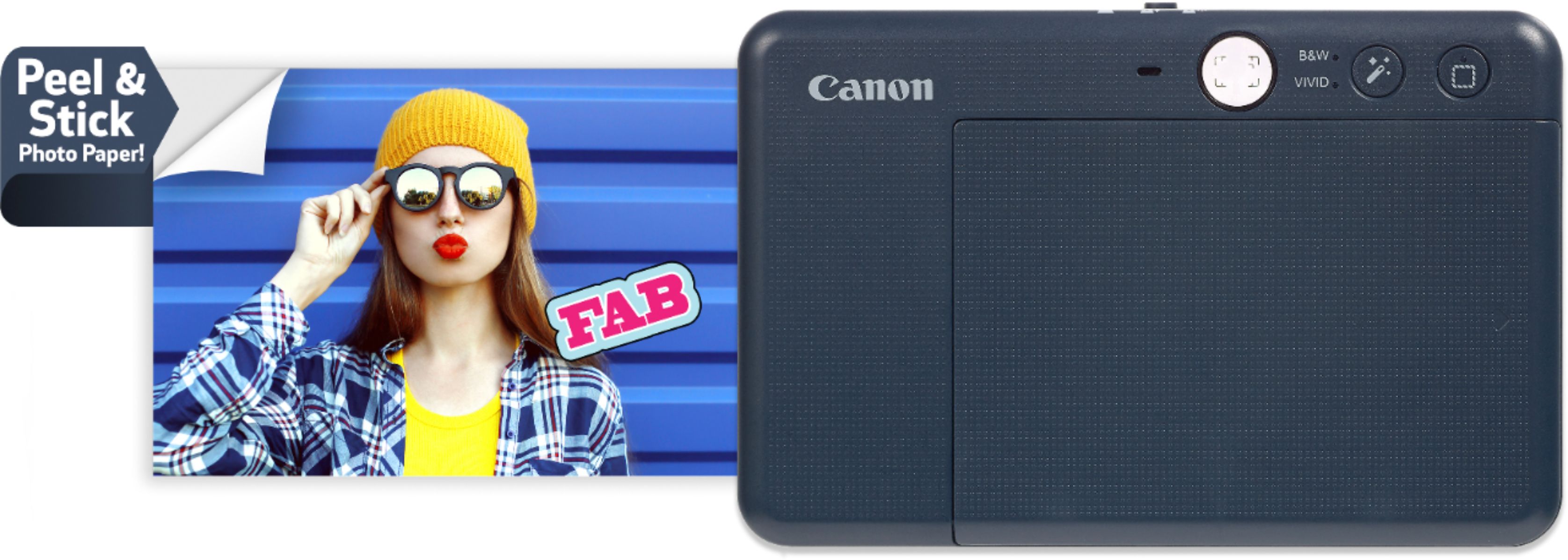 Back View: Canon - Ivy CLIQ+2 Instant Film Camera - Midnight Navy