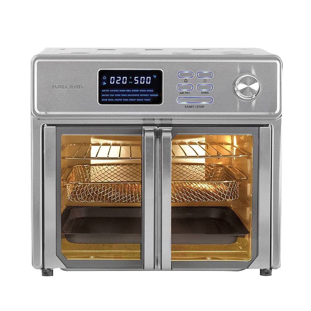 Angle. Kalorik - 26qt Digital Maxx Air Fryer Oven - Stainless Steel.