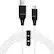 Front. Insignia™ - 9' Play + Charge USB-C Cable for PlayStation 5 - White/Black.
