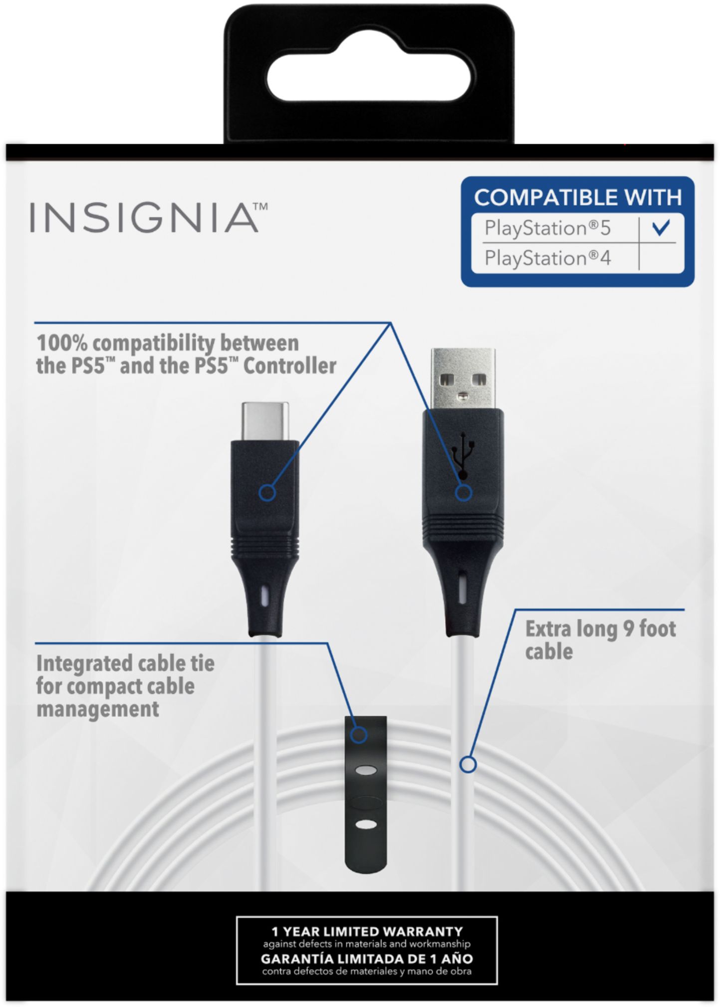 Insignia™ 10' Charge-and-Play Micro USB Cable for DUALSHOCK 4 Controllers  Black NS-GPS4CC101 - Best Buy