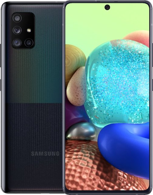 Angle Zoom. Samsung - Galaxy A71 5G 128GB - Prism Cube Black (Sprint).