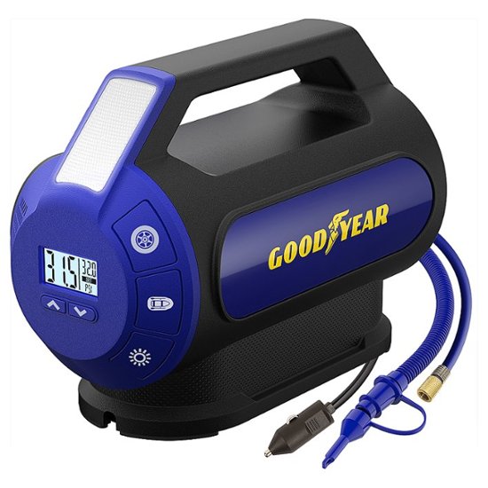 Goodyear Deluxe Portable Digital Dual Flow Tire Inflator, Air