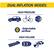 Alt View 16. Goodyear - Deluxe Portable Digital Dual Flow Tire Inflator, Air Compressor & LED Light - Blue.