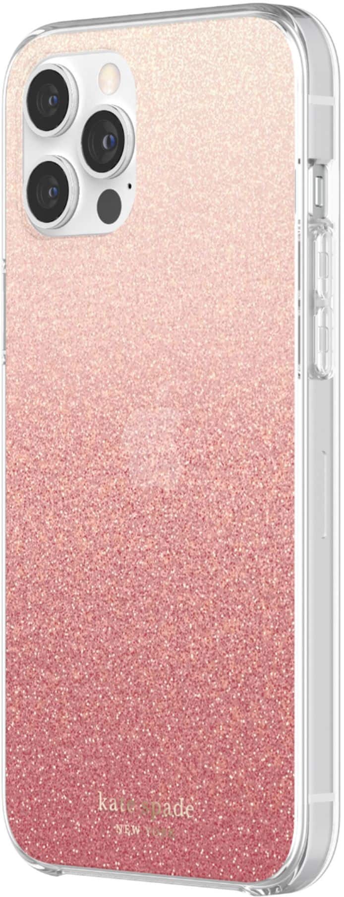 Alt View 11. kate spade new york - Protective Hardshell Case for iPhone 13/12 Pro Max - Pink Ombre Glitter.