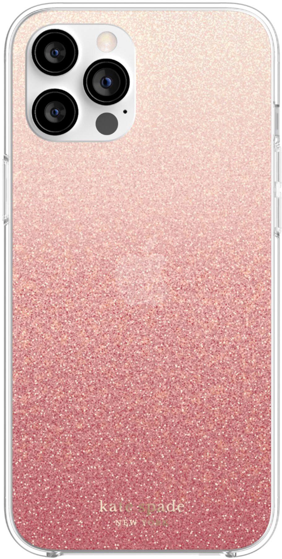 Alt View 14. kate spade new york - Protective Hardshell Case for iPhone 13/12 Pro Max - Pink Ombre Glitter.