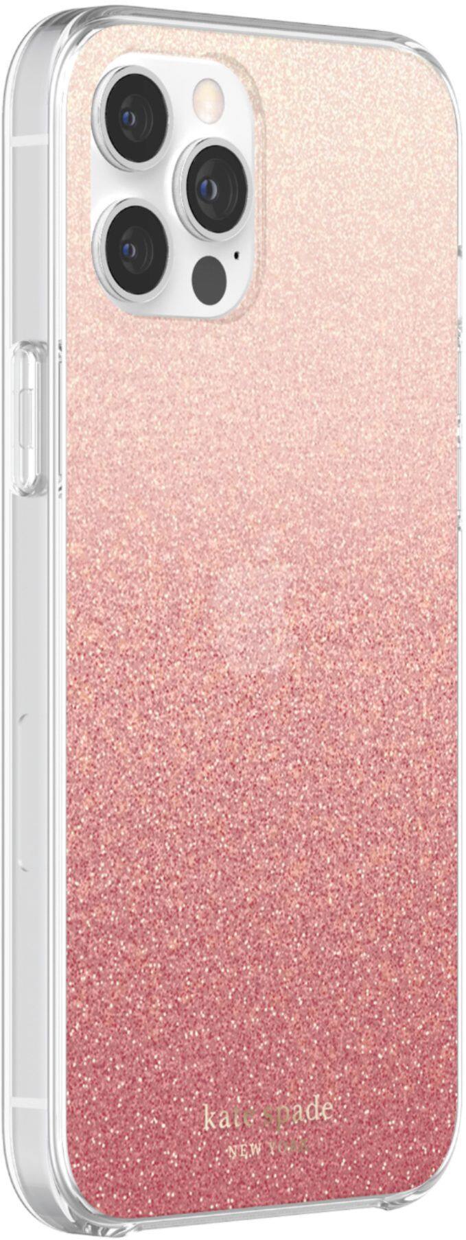Alt View 16. kate spade new york - Protective Hardshell Case for iPhone 13/12 Pro Max - Pink Ombre Glitter.