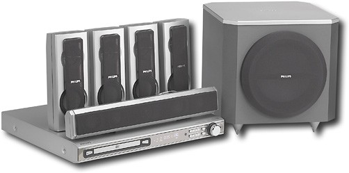 Best Buy: Philips 500W 5.1 Home Theater System DVD Gray/Silver MX6050D-37