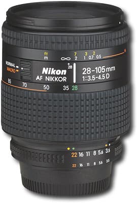 Angle Standard. Nikon - 28-105mm f/3.5-4.5D AF Zoom-Nikkor Lens.