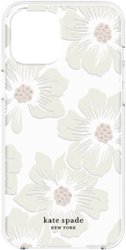 kate spade new york - Protective Hardshell Case for iPhone 12 and iPhone 12 Pro - Hollyhock - Front_Zoom