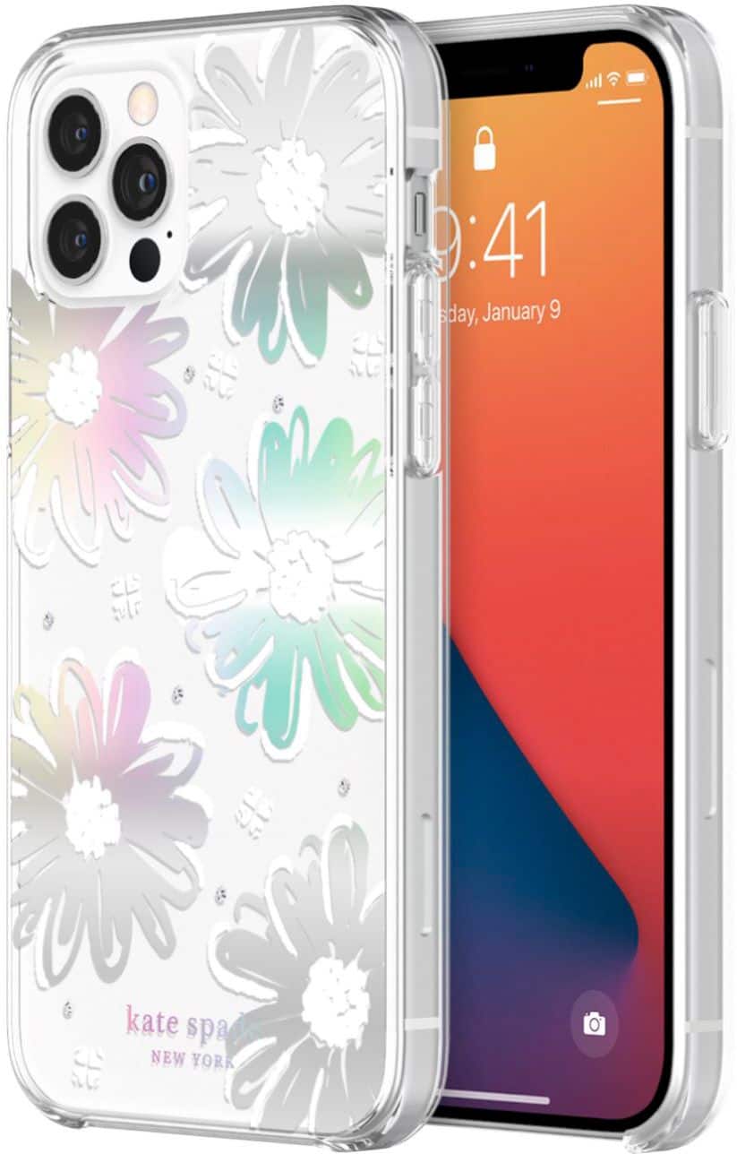 Alt View 3. kate spade new york - Protective Hardshell Case for iPhone 12 and iPhone 12 Pro - Daisy.