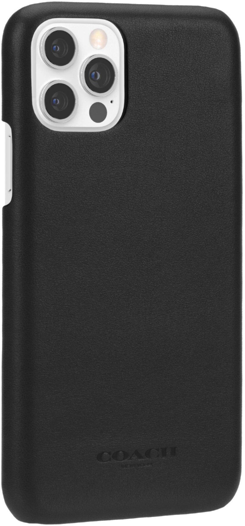 Best Buy: Coach Leather Slim Protective Case for iPhone 12 and iPhone ...