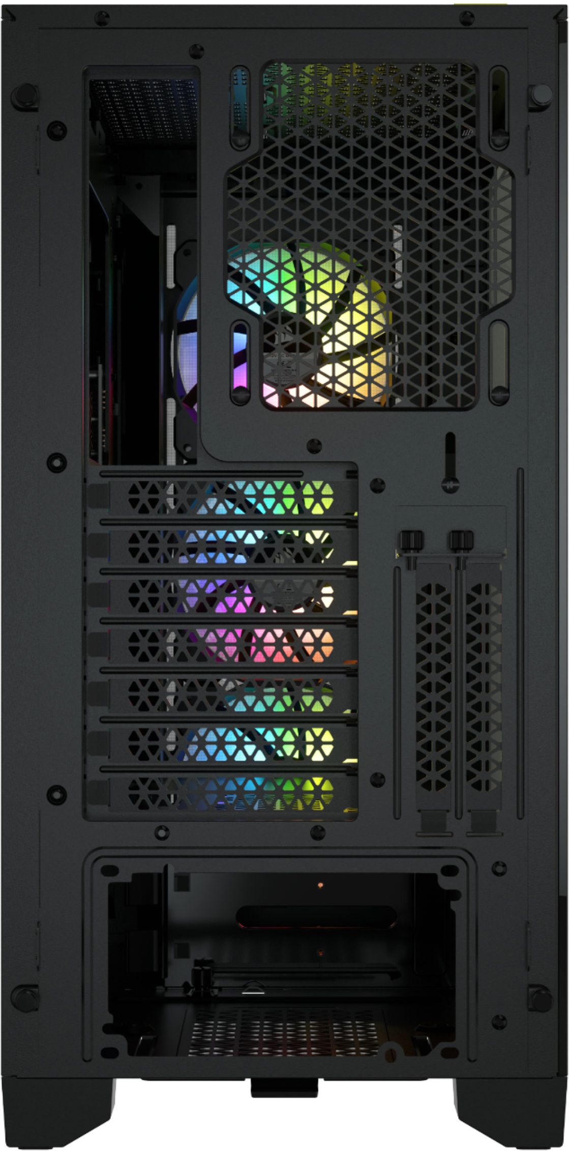 CORSAIR iCUE 4000X RGB Tempered Glass Mid-Tower ATX PC Case - 3X SP120 RGB  Elite Fans - iCUE Lighting Node CORE Controller - High Airflow - White
