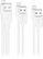 Front. Dynex™ - 3'/6'/10' Lightning to USB Charge-and-Sync Cable (3 Pack) - White.