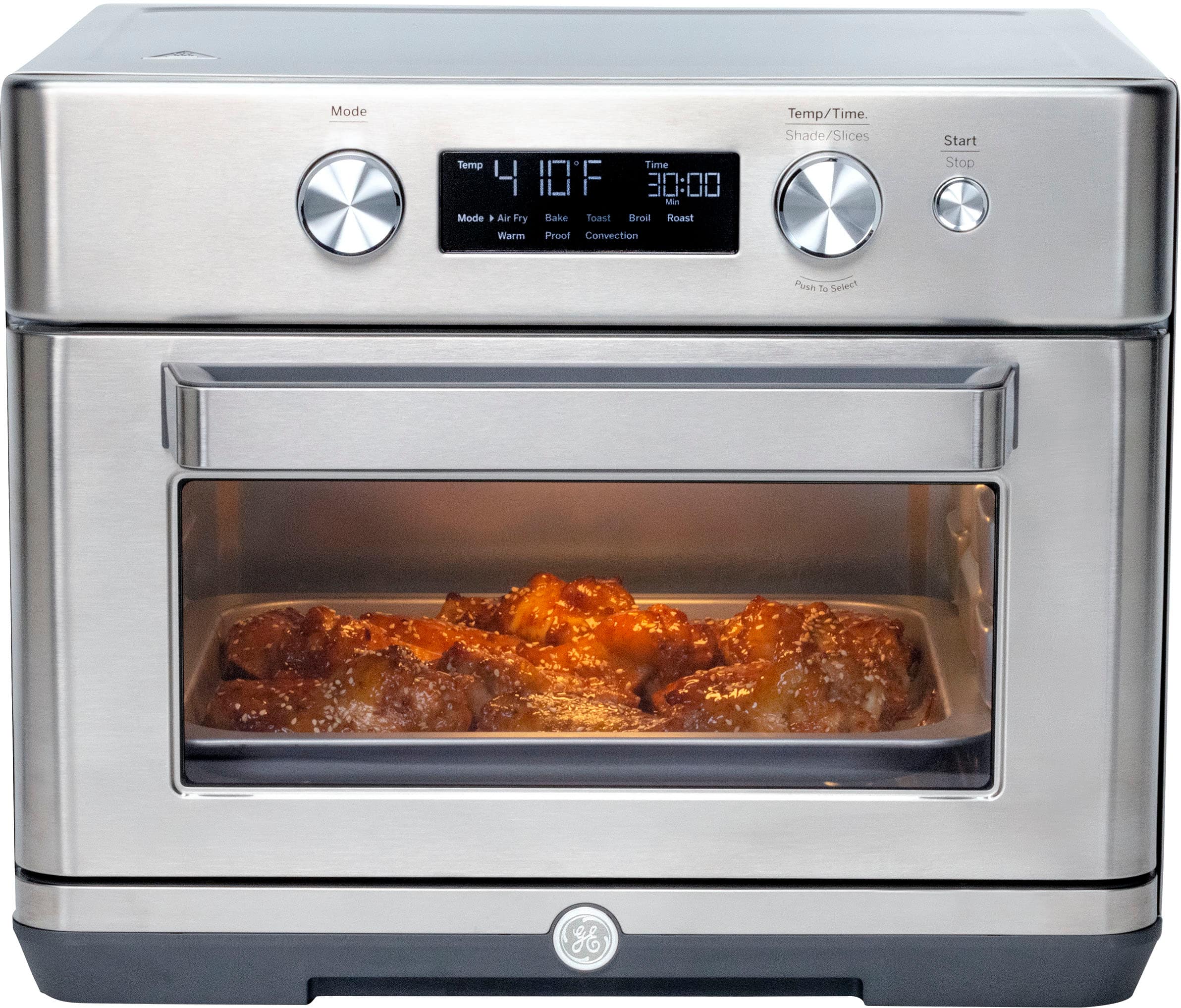 Front. GE - Convection Toaster Oven with Air Fry - Stainless Steel.
