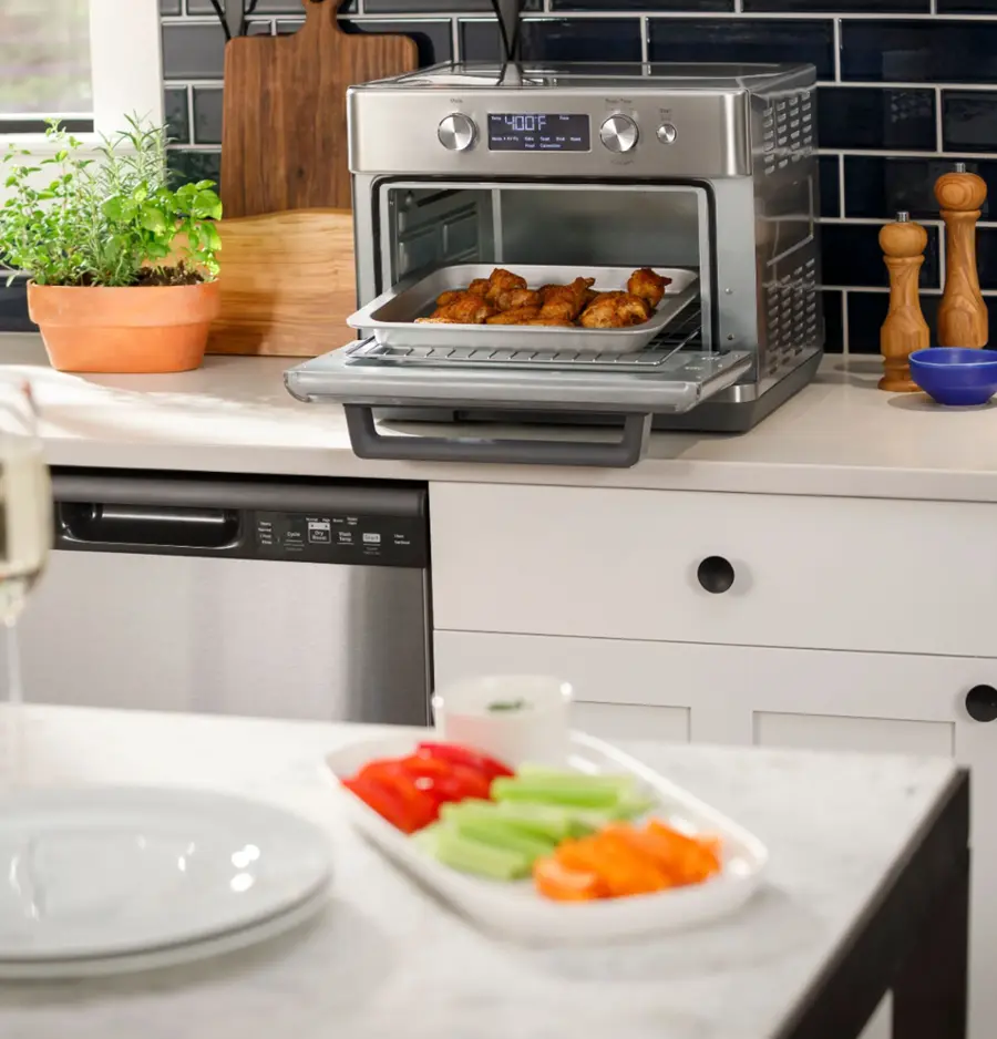 Alt View 27. GE - Convection Toaster Oven with Air Fry - Stainless Steel.