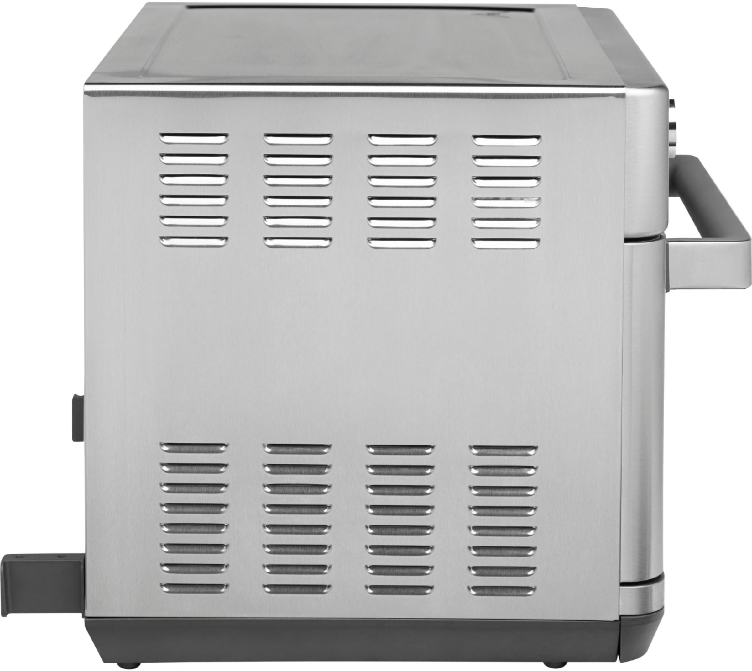 Left View: GE - Convection Toaster Oven with Air Fry - Stainless Steel
