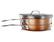 Alt View 11. Gotham Steel - StackMaster 3-Piece Aluminum Ultra-Nonstick Cast Textured Ceramic Coating Cookware Set - Copper.