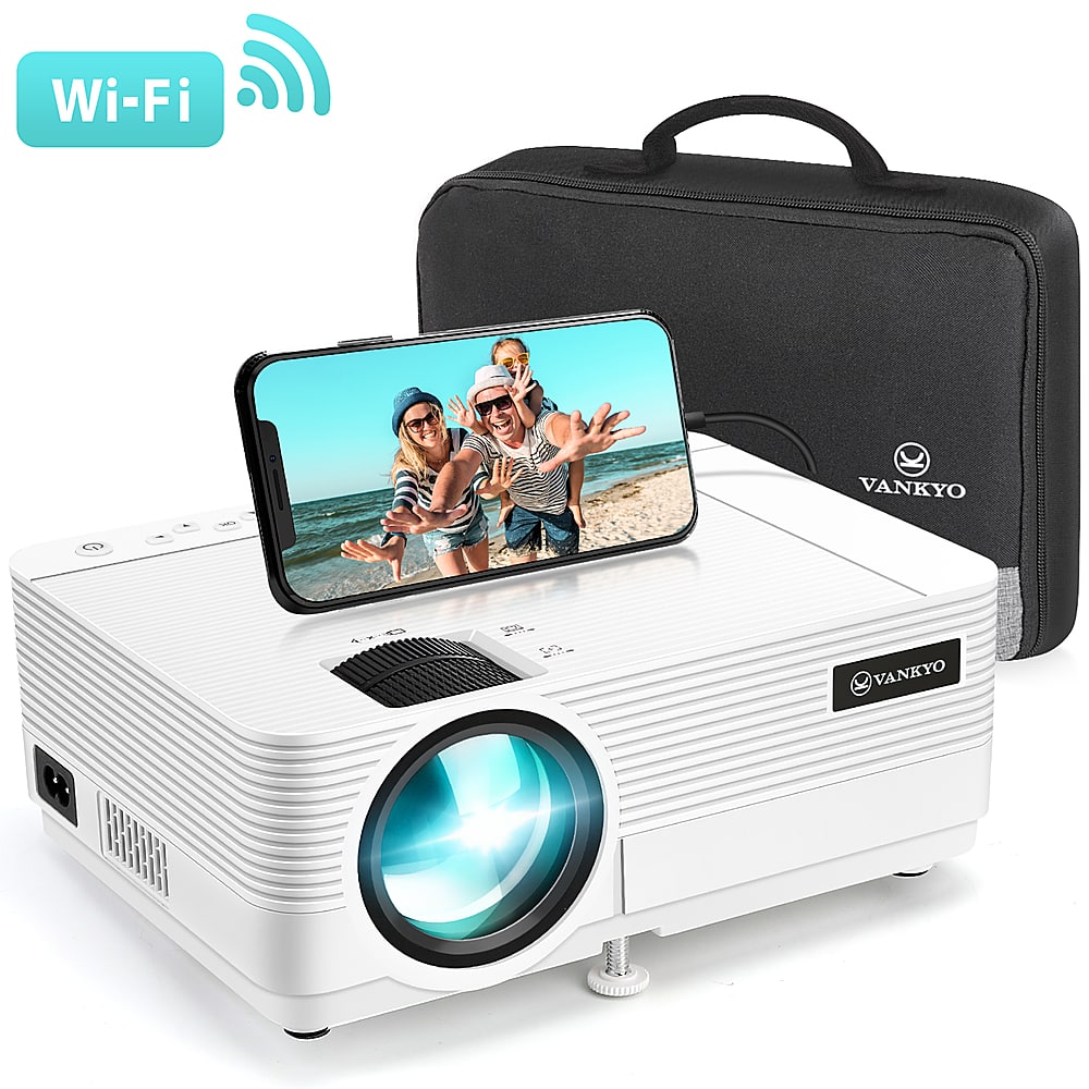 Front. Vankyo - Leisure 470 Native 720P Wireless Single LCD Mini Projector - White.
