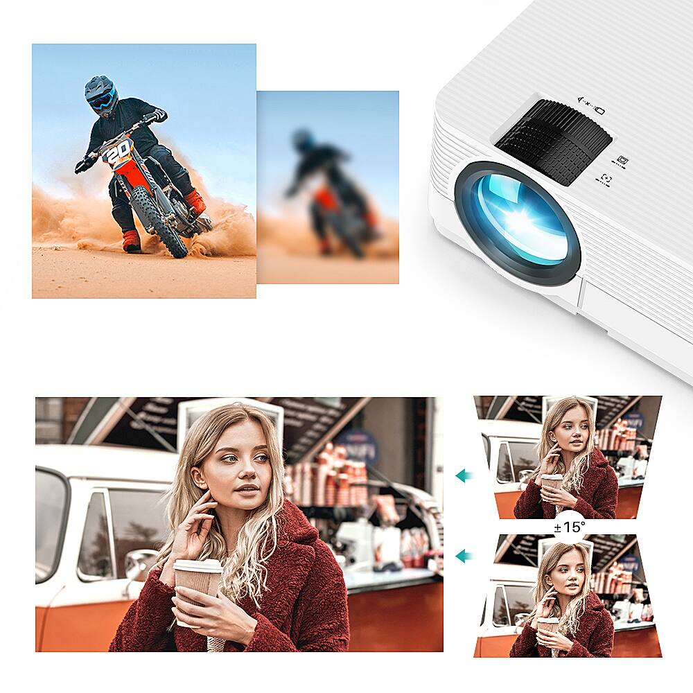 Left. Vankyo - Leisure 470 Native 720P Wireless Single LCD Mini Projector - White.