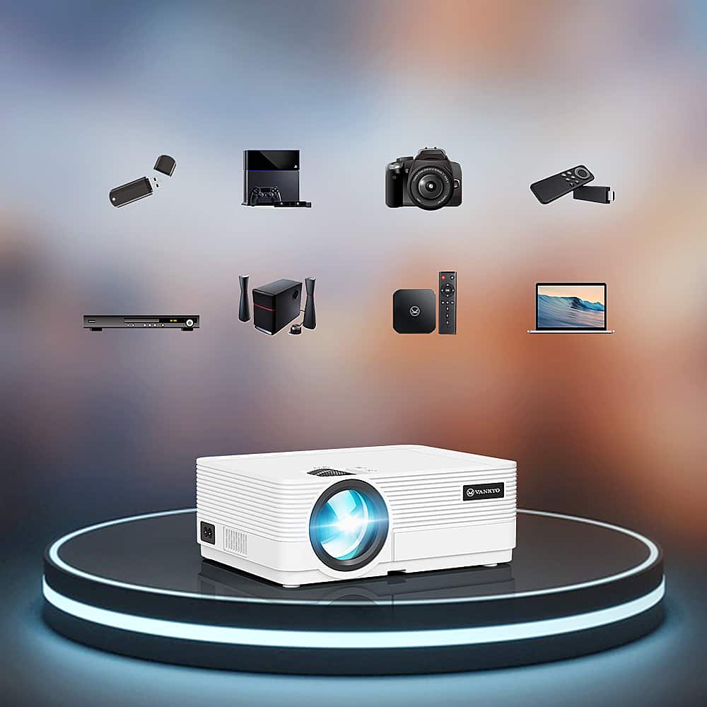 Back. Vankyo - Leisure 470 Native 720P Wireless Single LCD Mini Projector - White.
