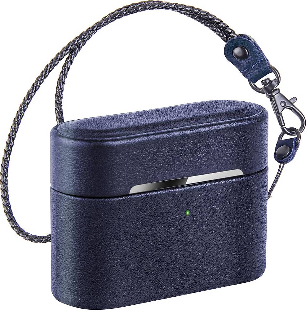 Blue LV Solid Leather Airpods Case