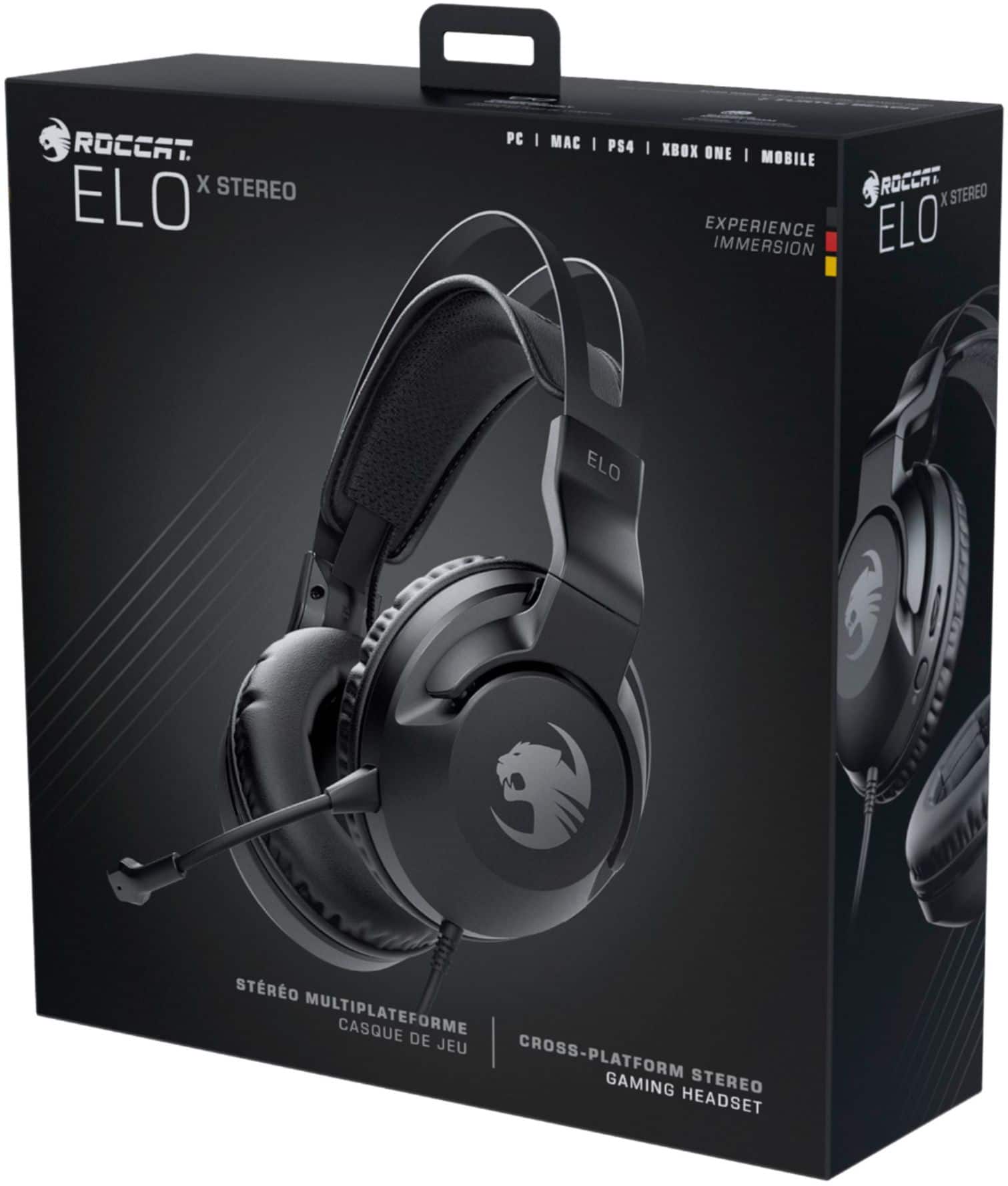 Alt View 14. ROCCAT - Elo X Wired Gaming Headset for PC, Xbox Series X, Xbox Series S, PS5, Nintendo Switch - Black.