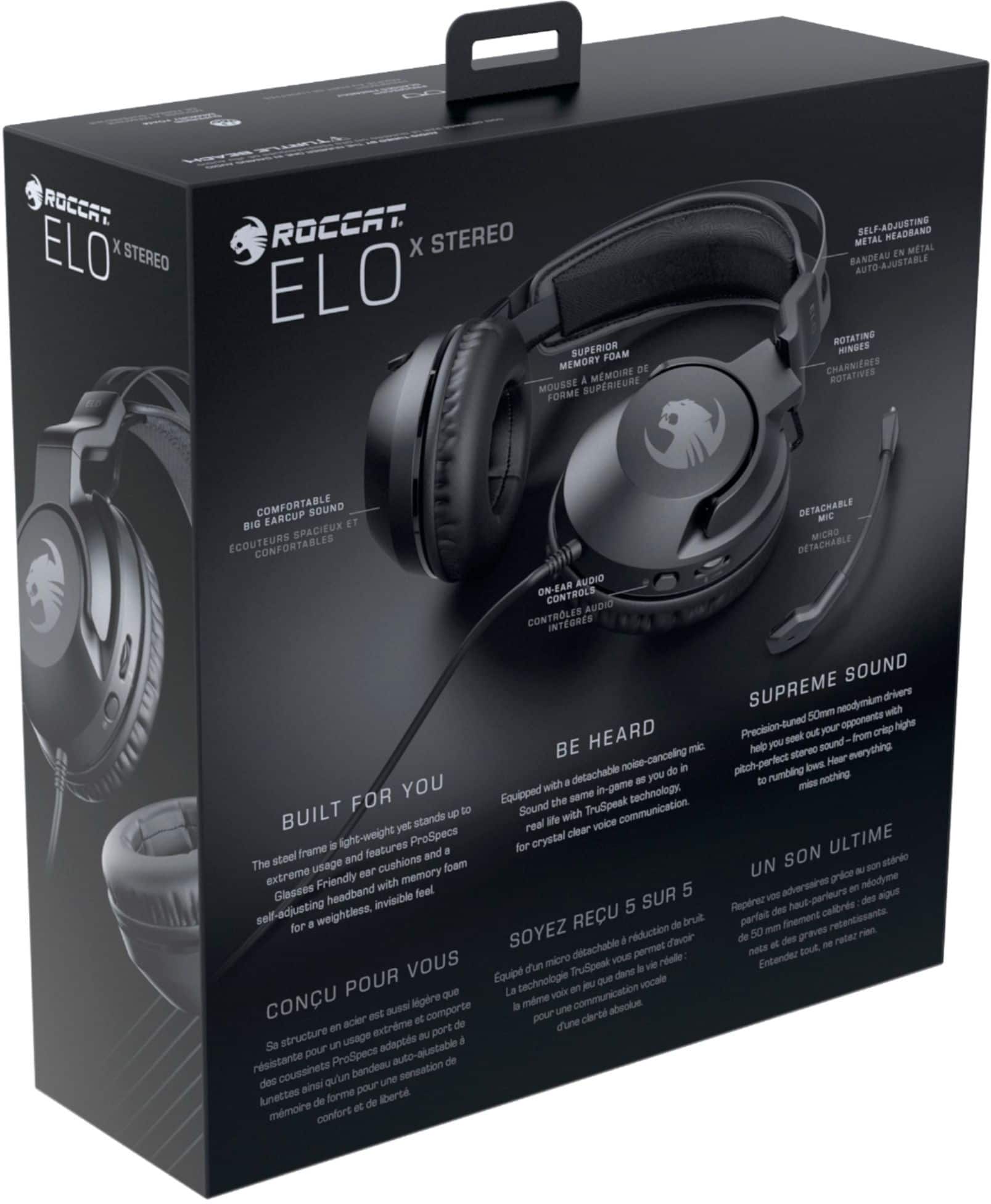 Alt View 15. ROCCAT - Elo X Wired Gaming Headset for PC, Xbox Series X, Xbox Series S, PS5, Nintendo Switch - Black.
