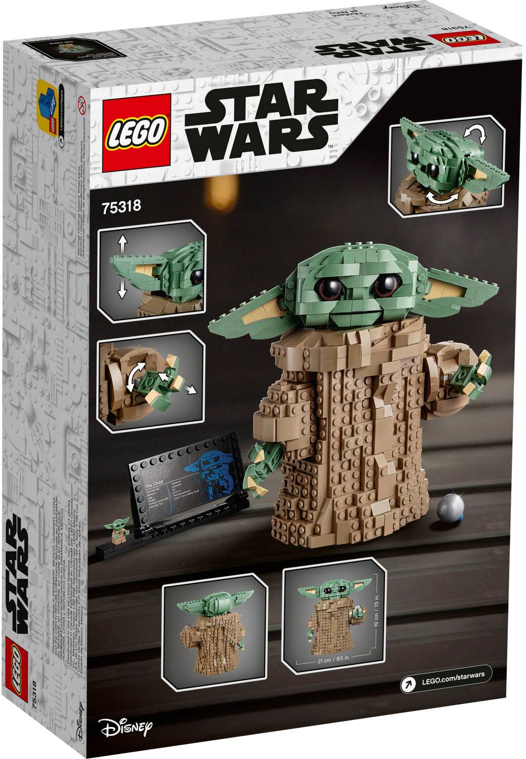 Alt View 11. LEGO - Star Wars: The Mandalorian The Child 75318 Toy Building Kit (1,073 Pieces).