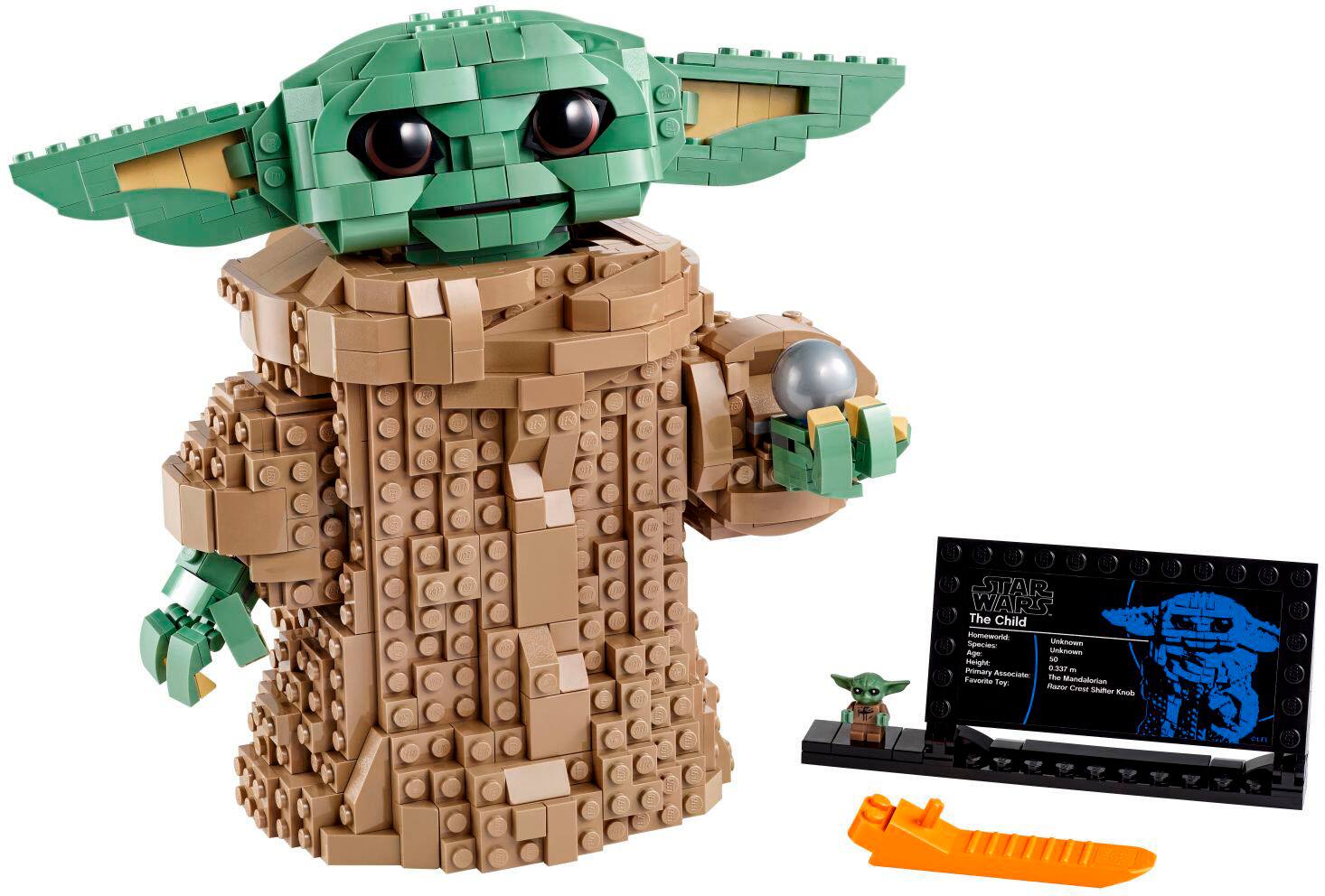 Left. LEGO - Star Wars: The Mandalorian The Child 75318 Toy Building Kit (1,073 Pieces).