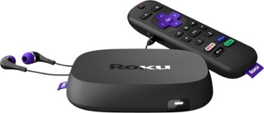 Roku - Ultra Streaming Device 4K/HDR/Dolby Vision, Voice Remote with Headphone Jack, Lost Remote Finder - Black - Front_Zoom