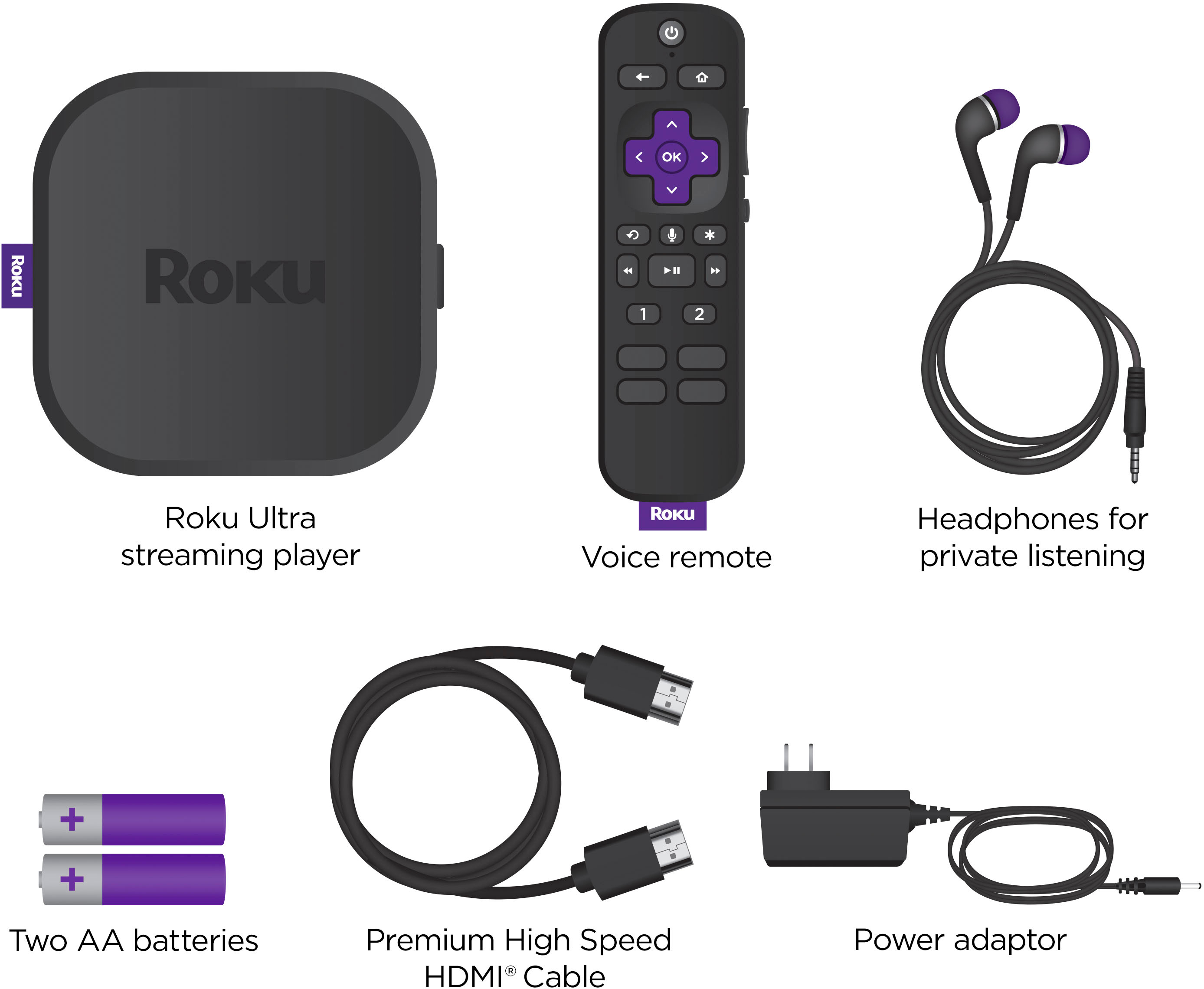 Best Buy: Roku Ultra Streaming Device 4K/HDR/Dolby Vision, Voice Remote with Headphone Lost Remote Finder Black 4800R