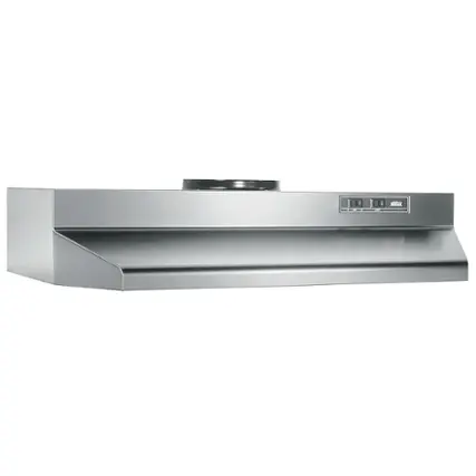 Front. Broan - 30-Inch Under-Cabinet Range Hood w/ Easy Install System, 230 Max Blower CFM, White - White.