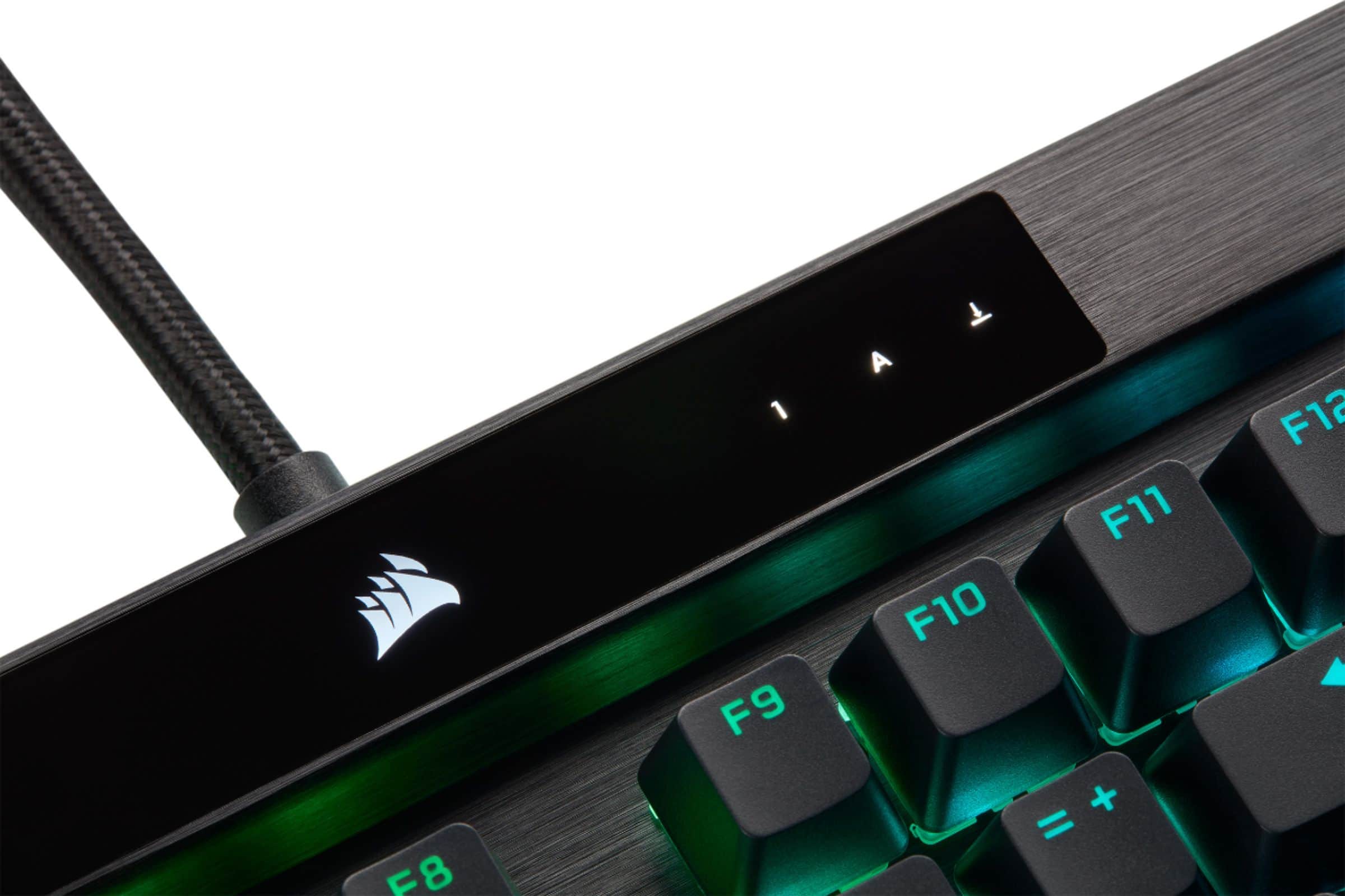 Alt View 17. CORSAIR - K100 RGB Full-size Wired Mechanical OPX Linear Switch Gaming Keyboard with Elgato Stream Deck Software Integration - Black.