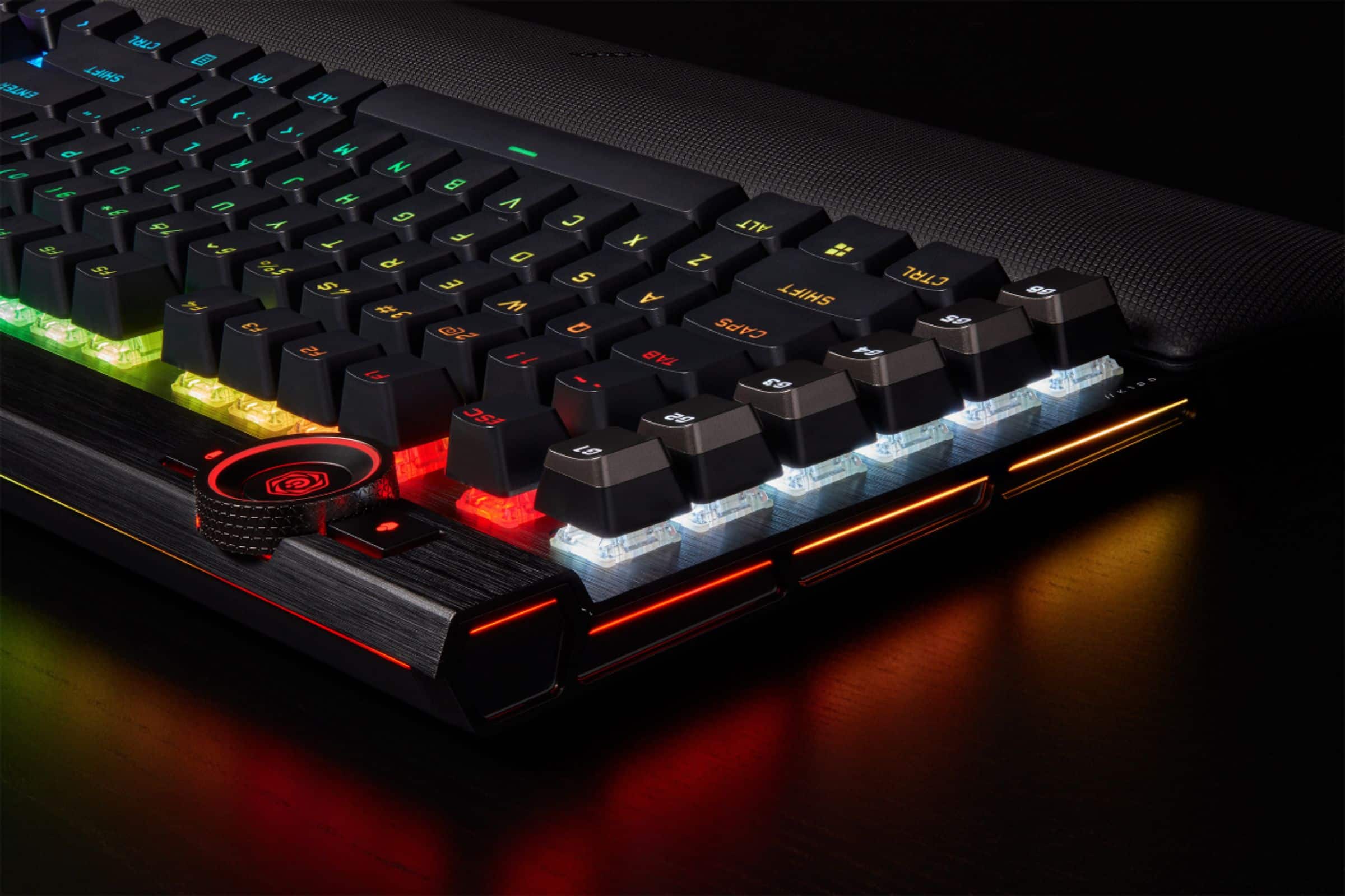 Alt View 21. CORSAIR - K100 RGB Full-size Wired Mechanical OPX Linear Switch Gaming Keyboard with Elgato Stream Deck Software Integration - Black.