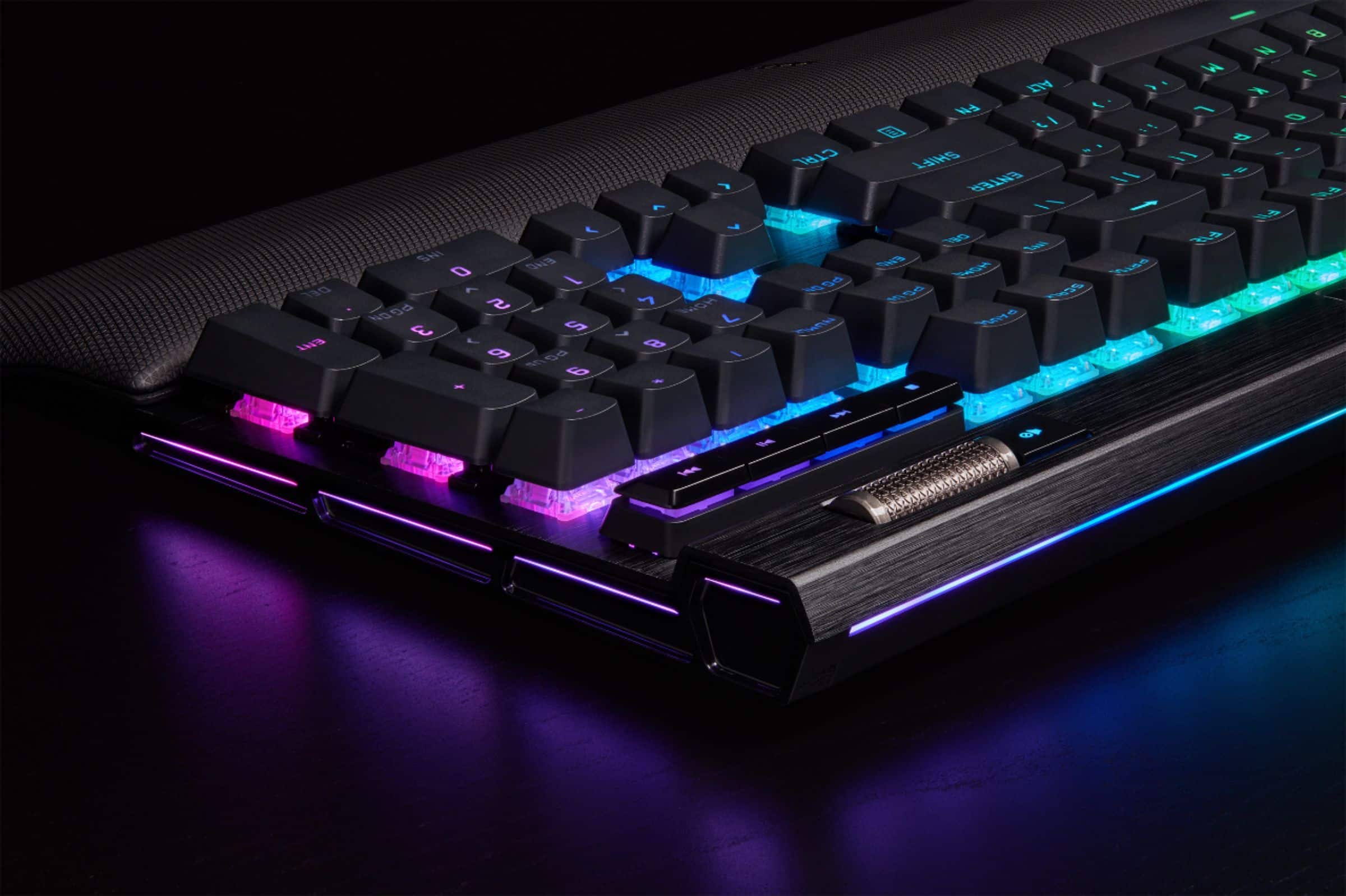 Alt View 23. CORSAIR - K100 RGB Full-size Wired Mechanical OPX Linear Switch Gaming Keyboard with Elgato Stream Deck Software Integration - Black.