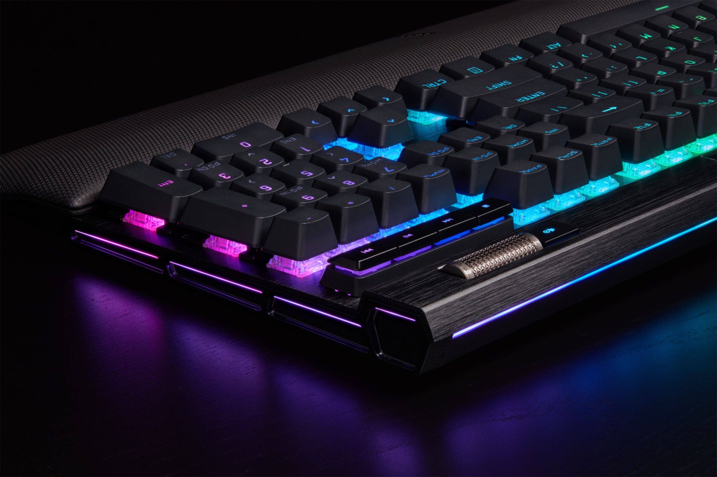 Alt View 23. CORSAIR - K100 RGB Full-size Wired Mechanical OPX Linear Switch Gaming Keyboard with Elgato Stream Deck Software Integration - Black.