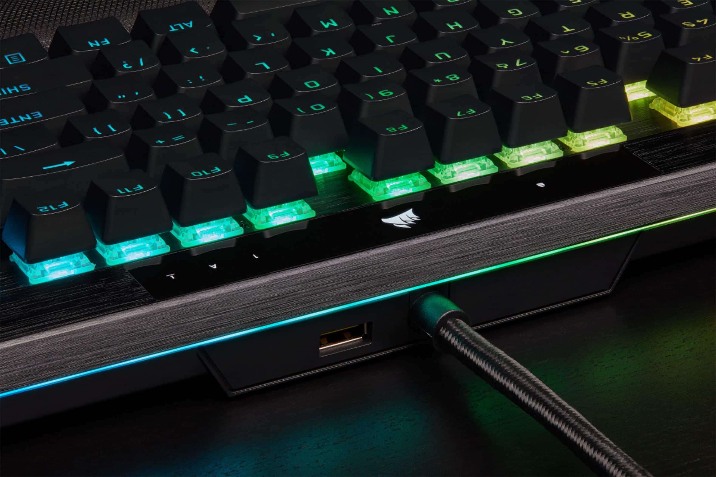 Alt View 25. CORSAIR - K100 RGB Full-size Wired Mechanical OPX Linear Switch Gaming Keyboard with Elgato Stream Deck Software Integration - Black.