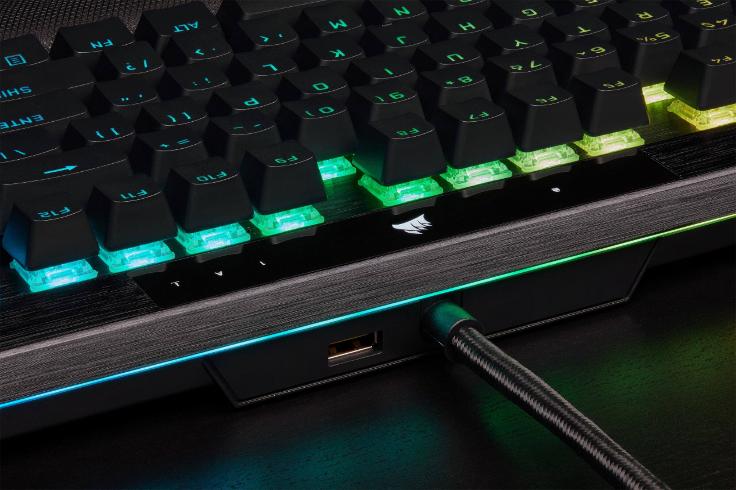 Alt View 25. CORSAIR - K100 RGB Full-size Wired Mechanical OPX Linear Switch Gaming Keyboard with Elgato Stream Deck Software Integration - Black.