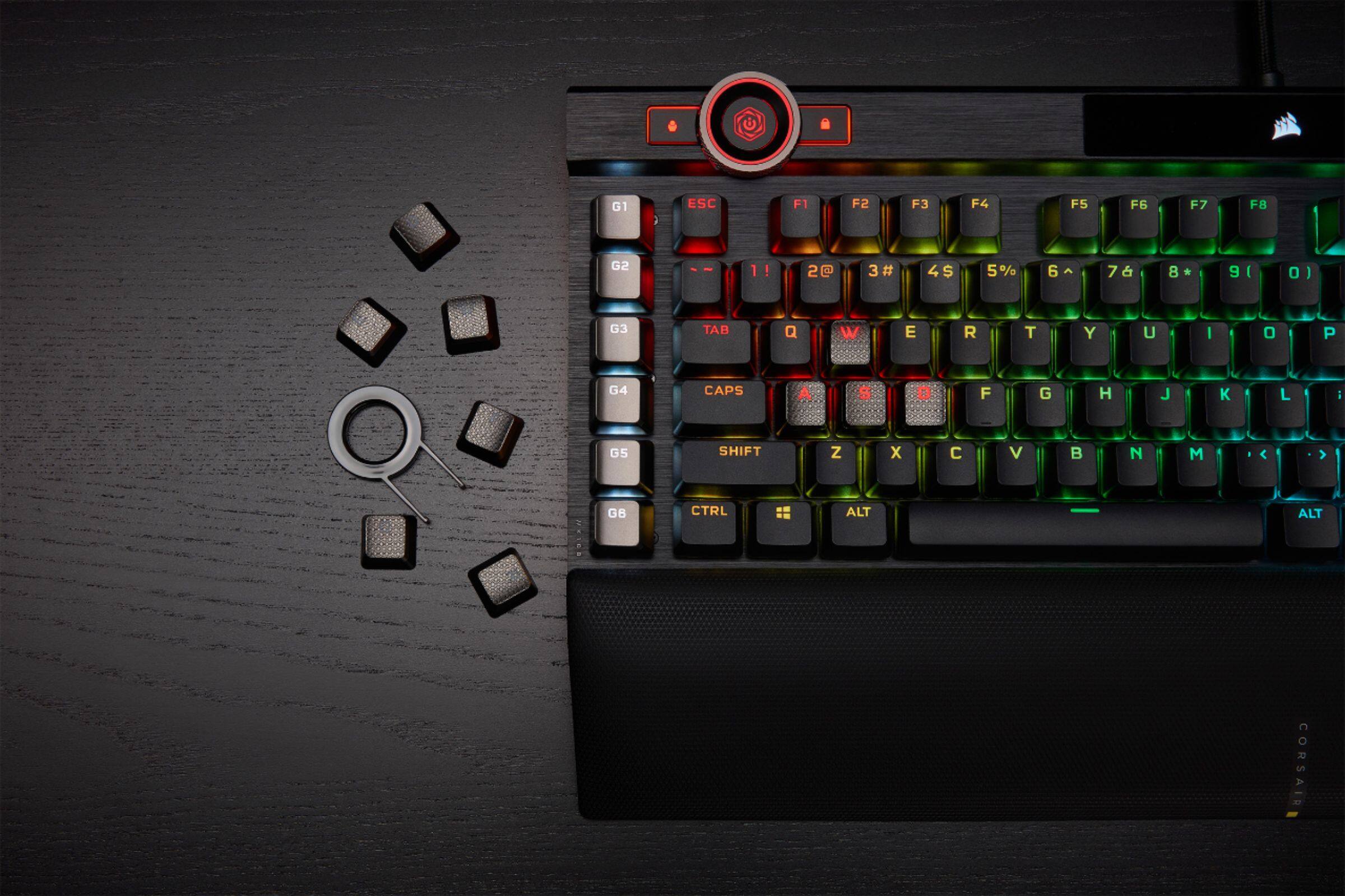 Alt View 27. CORSAIR - K100 RGB Full-size Wired Mechanical OPX Linear Switch Gaming Keyboard with Elgato Stream Deck Software Integration - Black.