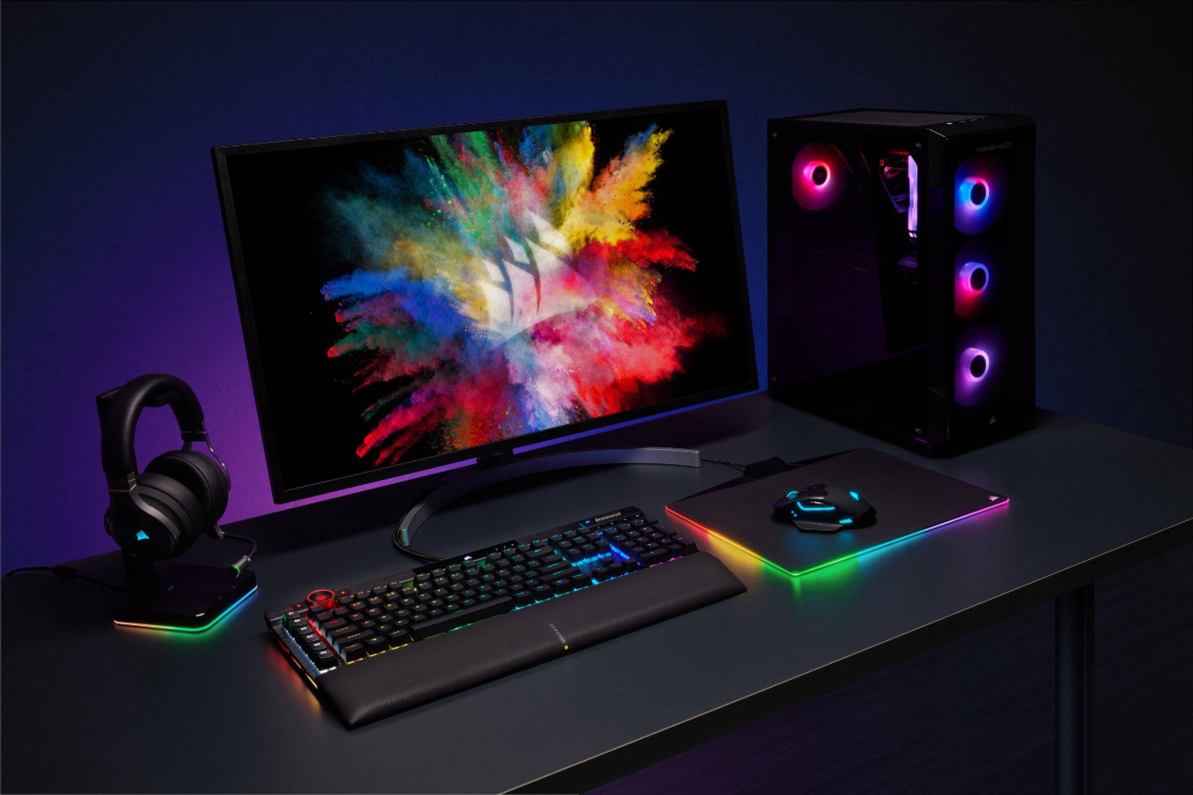 Alt View 29. CORSAIR - K100 RGB Full-size Wired Mechanical OPX Linear Switch Gaming Keyboard with Elgato Stream Deck Software Integration - Black.