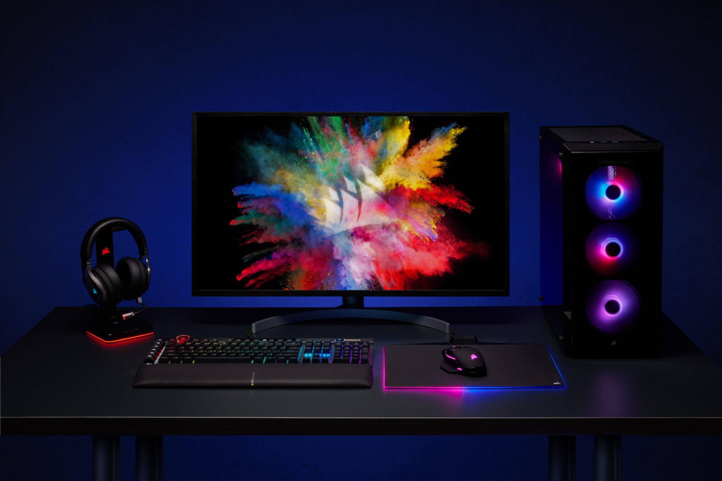 Alt View 30. CORSAIR - K100 RGB Full-size Wired Mechanical OPX Linear Switch Gaming Keyboard with Elgato Stream Deck Software Integration - Black.